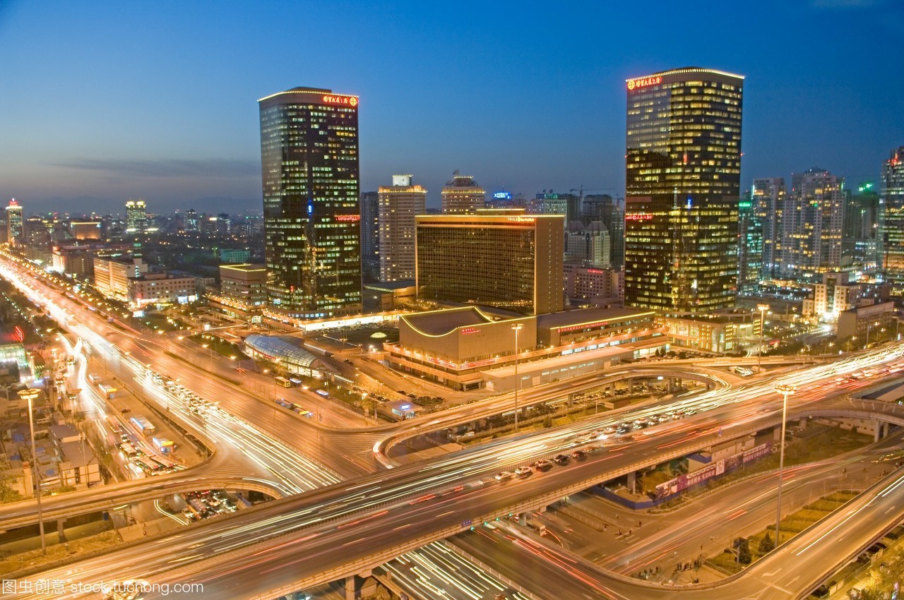 中國(guó)世界貿(mào)易中心北京夜景